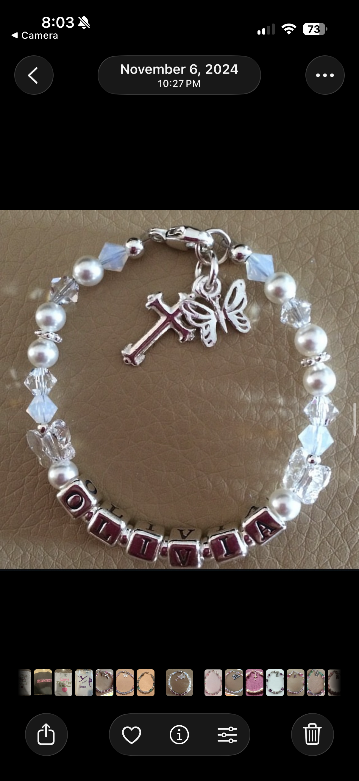 Olivia Crystal Name Bracelet