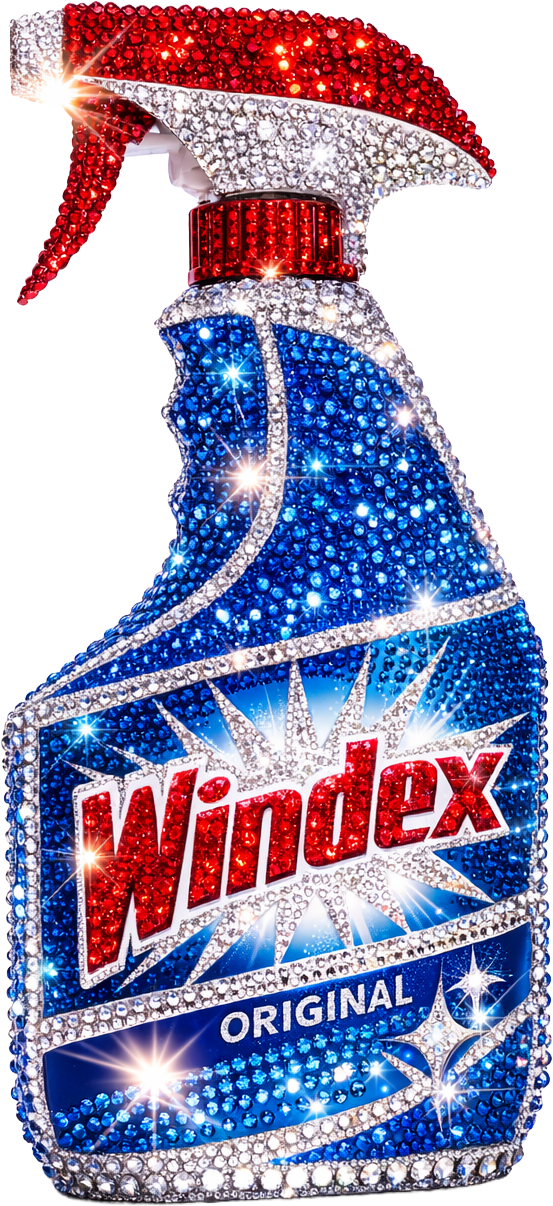 Rhinestone Windex Bottle